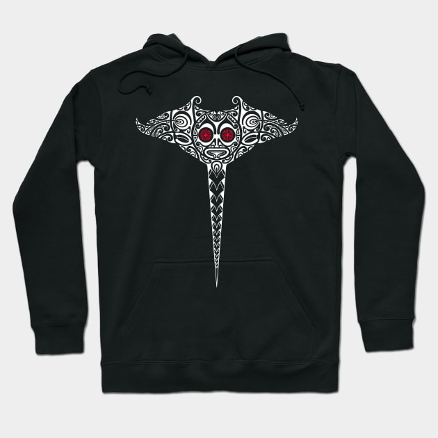 Polynesian manta ray Hoodie by Tikitattoo